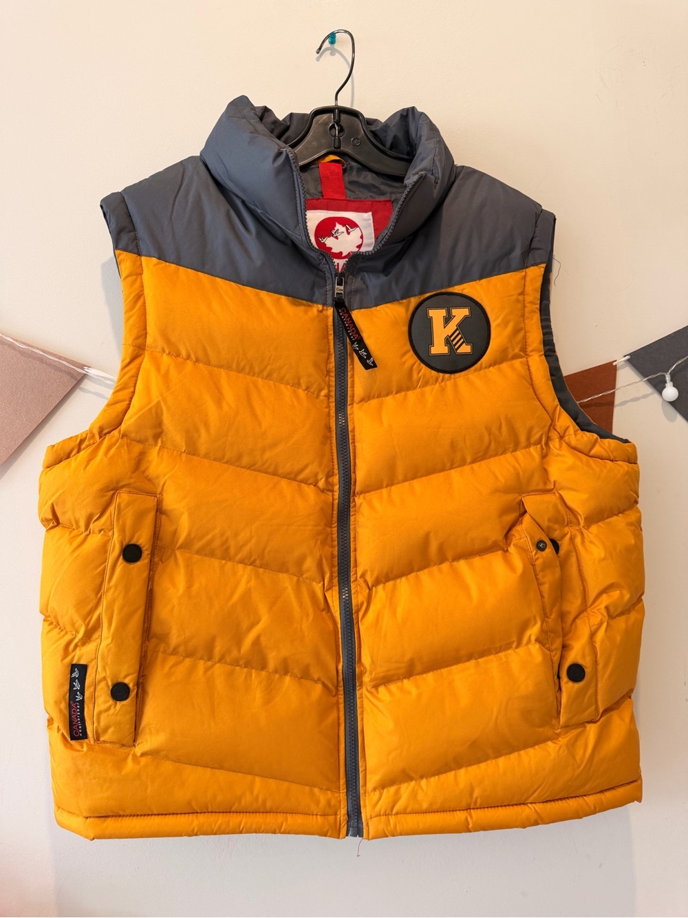 Canada Goose Yellow and Gray Men's Puffer Vest